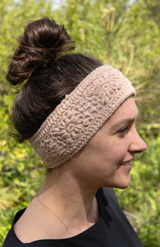 Headband Wool w/flower