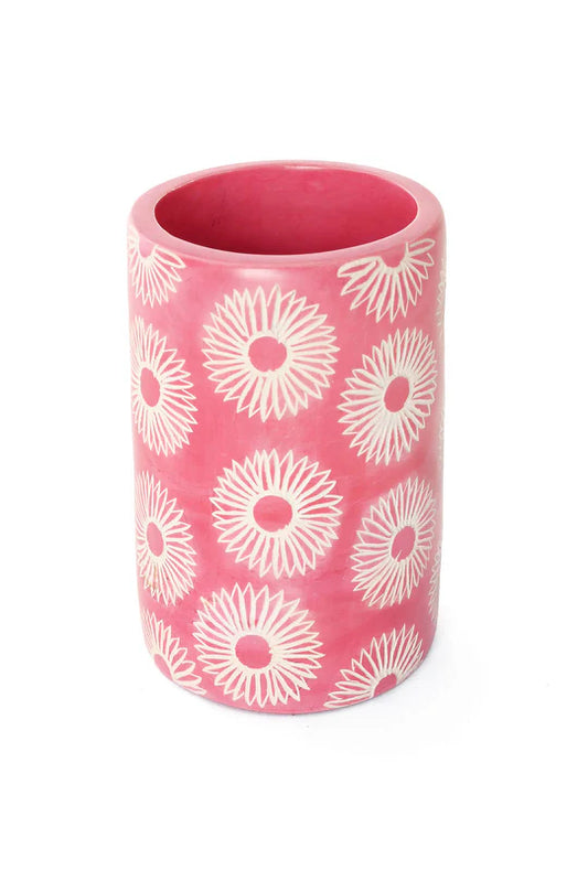 Blossom Soapstone Pencil Cup or Vase