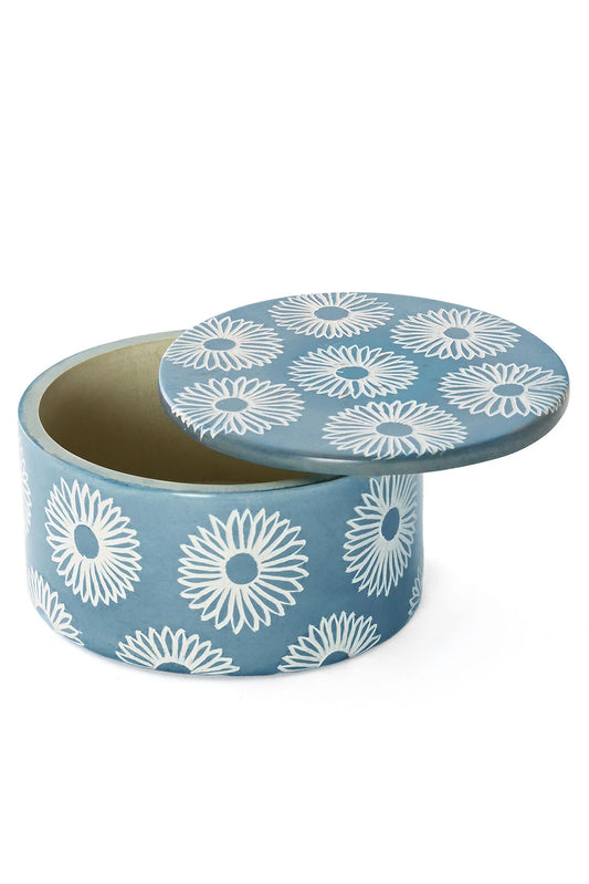Large Blossom Soapstone Storage Box