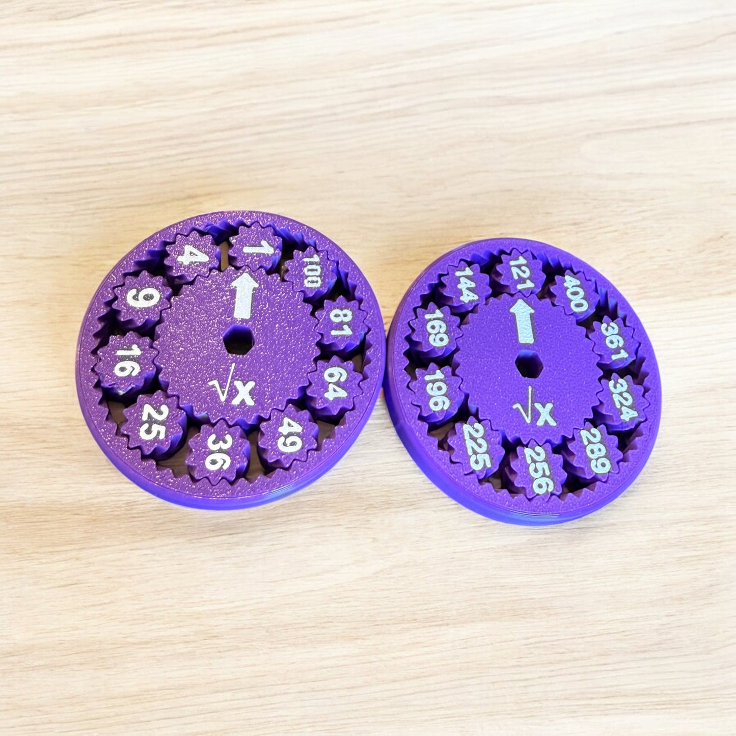 Math Fidget Spinners: Square and Square Root, 1-20