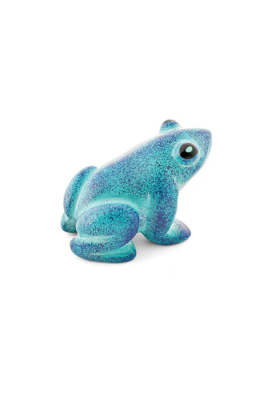 Colorful Dappled Soapstone Frogs
