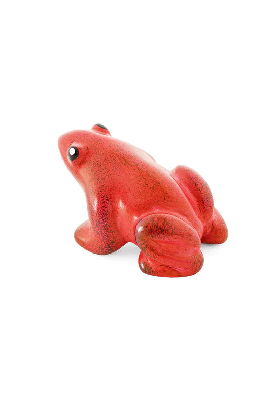 Colorful Dappled Soapstone Frogs