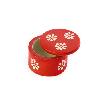 Purple Daisy Soapstone Ring Box