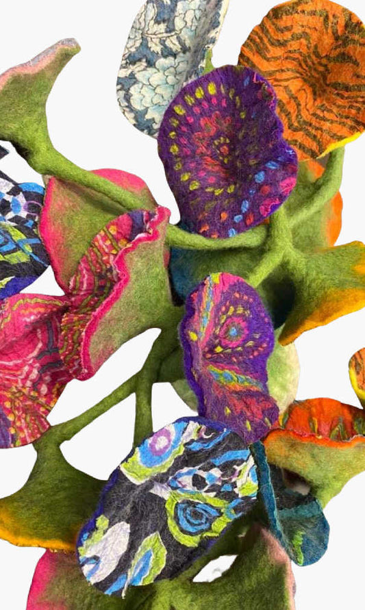 Recycled Sari Felt Flower Garland