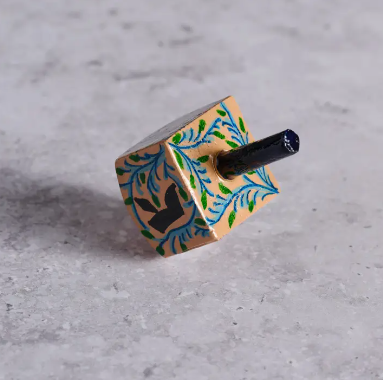 Painted Wood Dreidel