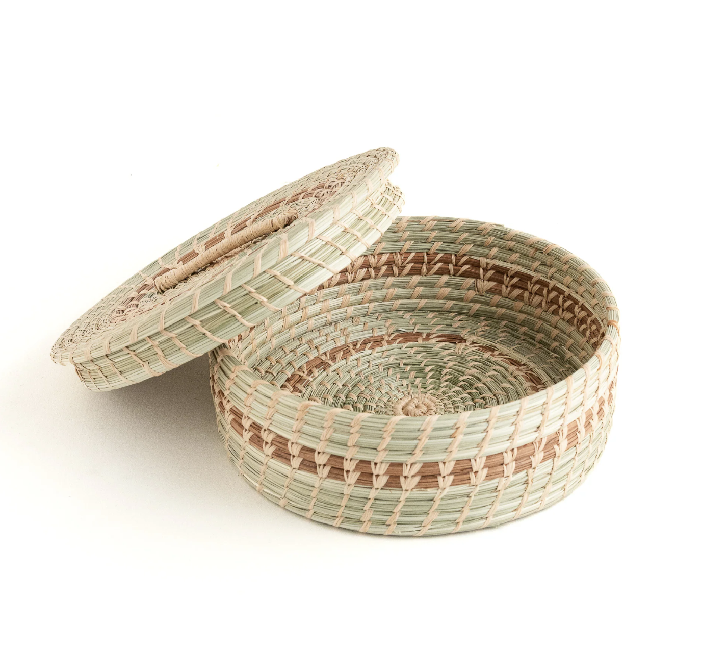 Wild Grass and Pine Tortilla Basket with Lid