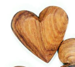 Wild Olive Wood Hearts