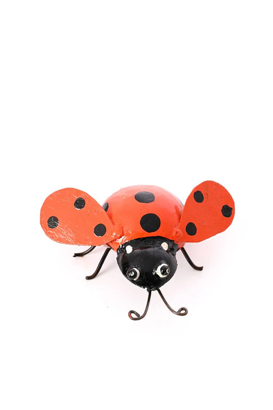 Recycled Metal Ladybug Sculptures