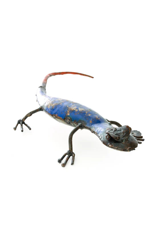 Recycled Metal Salamanders Sculpture