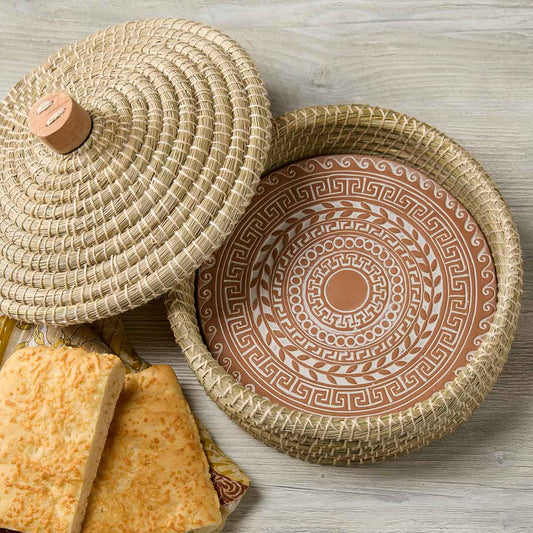 Ancient Wave Lidded Breadwarmer