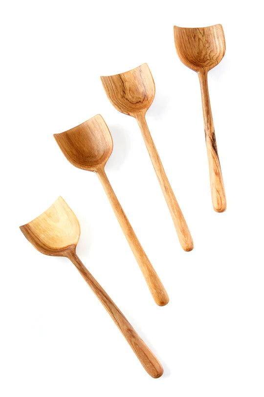 Kenyan Wild Olive Wood Serving Shovel Spoon