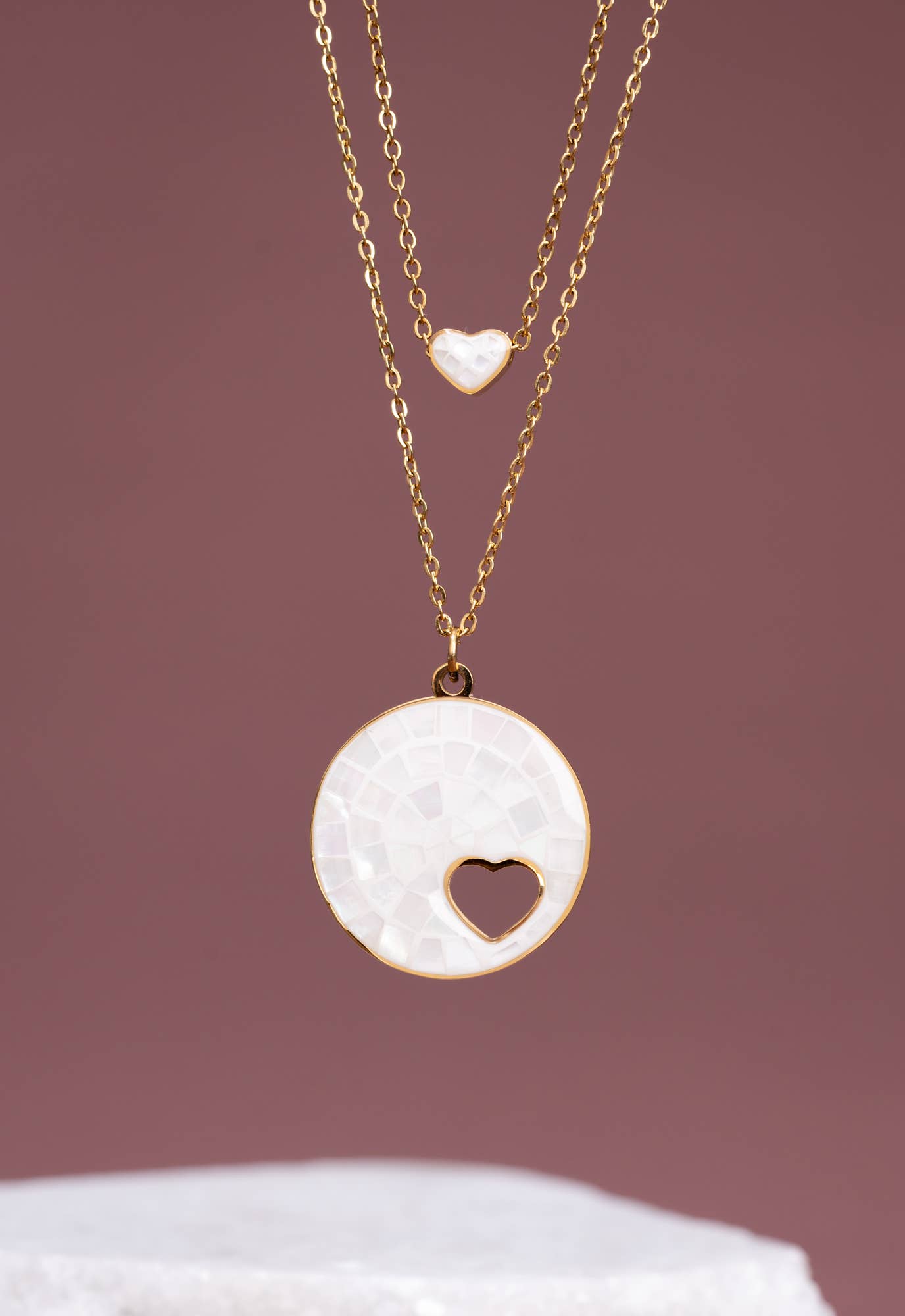 Journey Together Necklace Set in Mother of Pearl