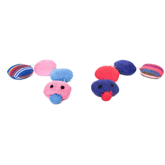 Organic Catnip Caterpillar Cat Toy: Pink
