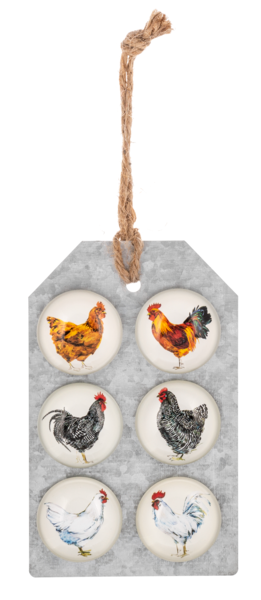 Chicken & Rooster Magnet (6 pc. set)
