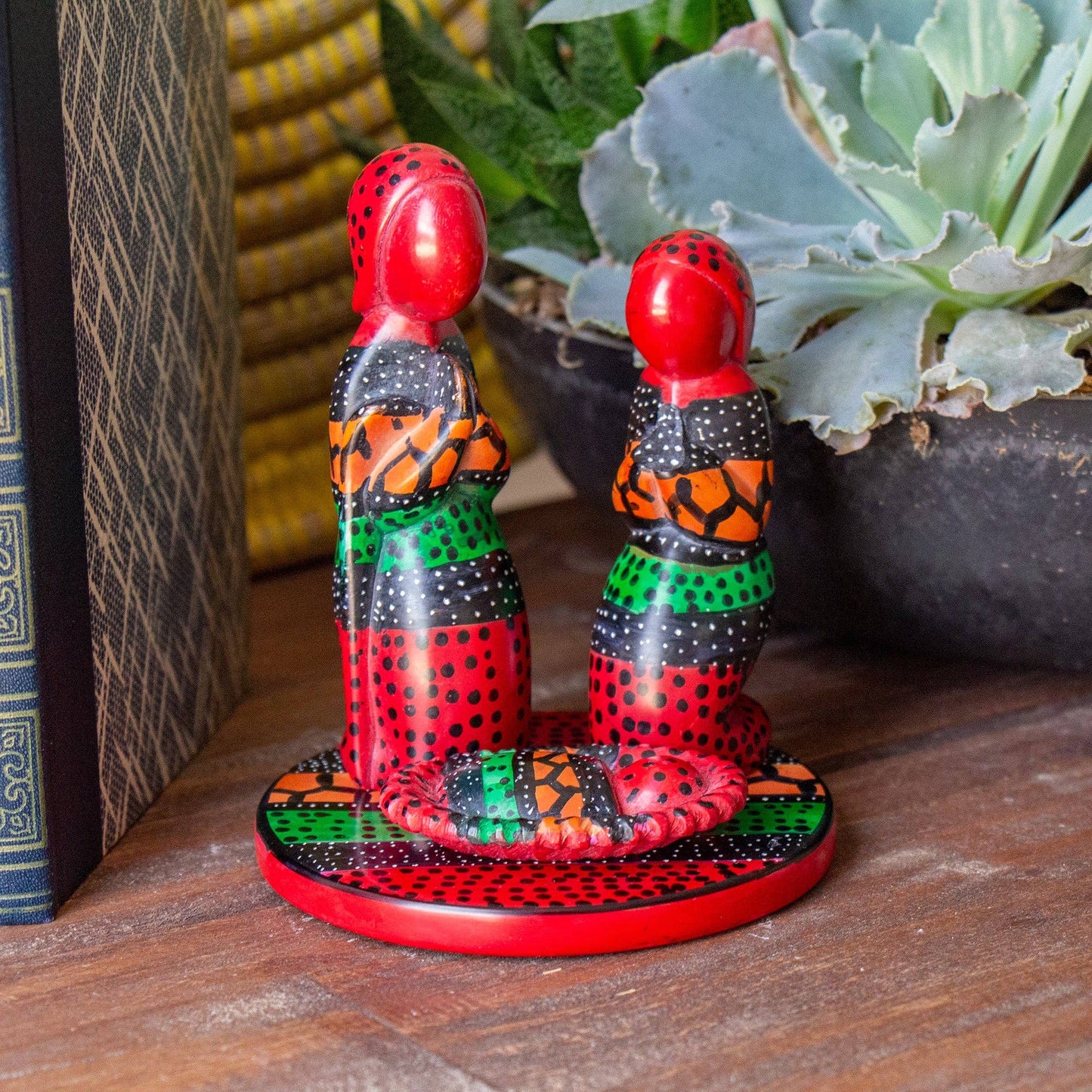Nativity Soapstone Painted