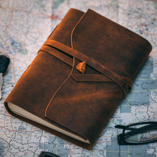 Leather journal notebook leather bound journal travel jornal