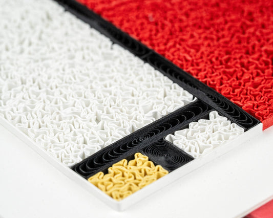Artist Series - Quilled Composition with Red...Mondrian Quilled Card