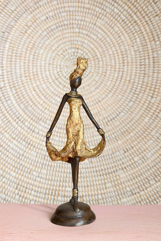 Momentum Burkina Bronze Sculpture in Gold