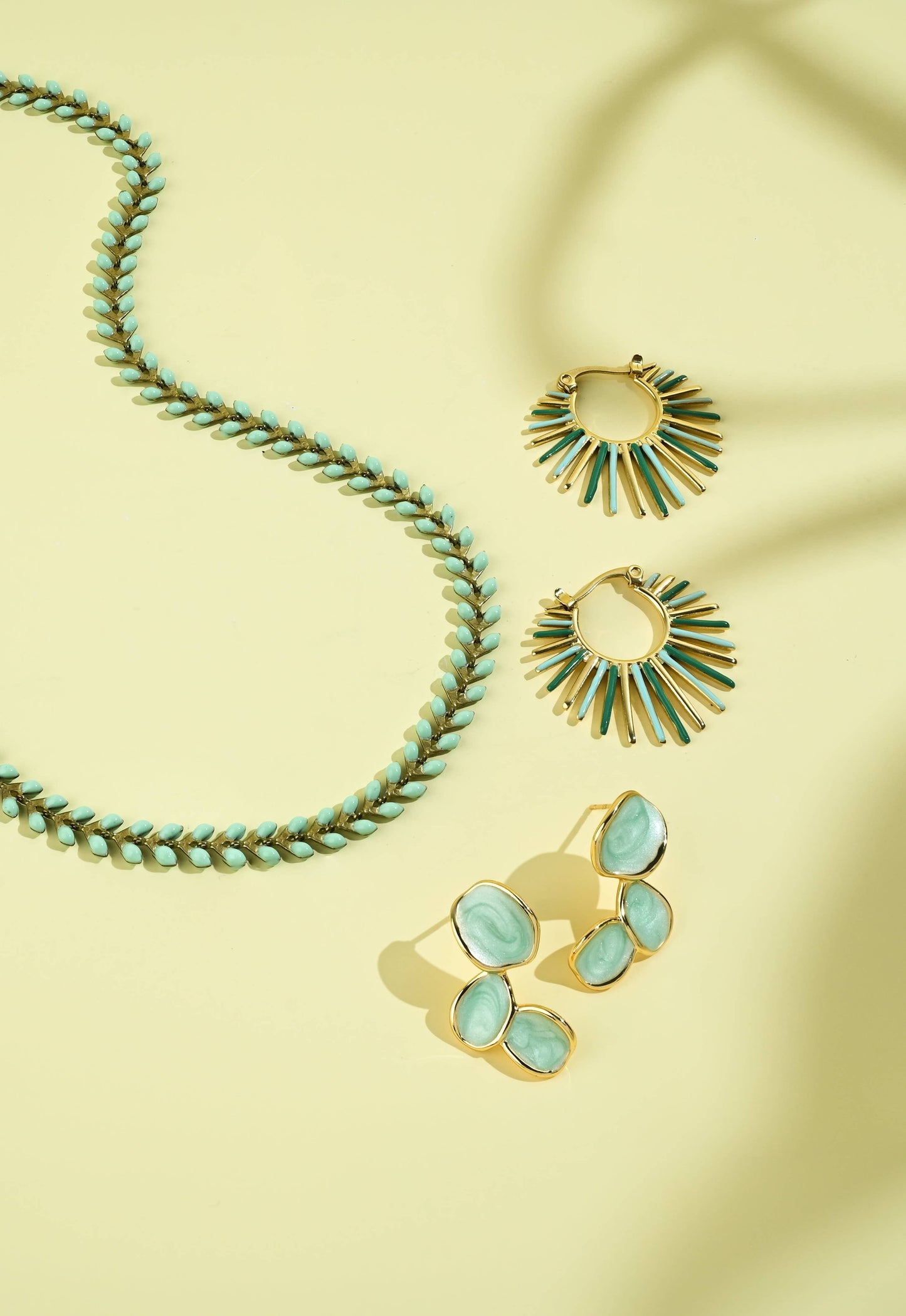 Radiant Rise Hoops in Mint