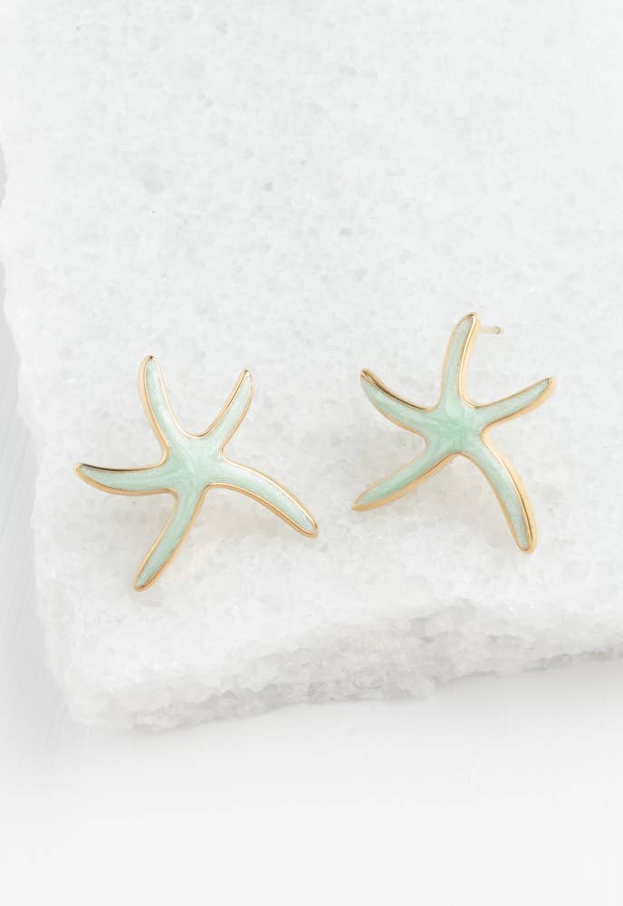 Starfish Hope Studs in Mint
