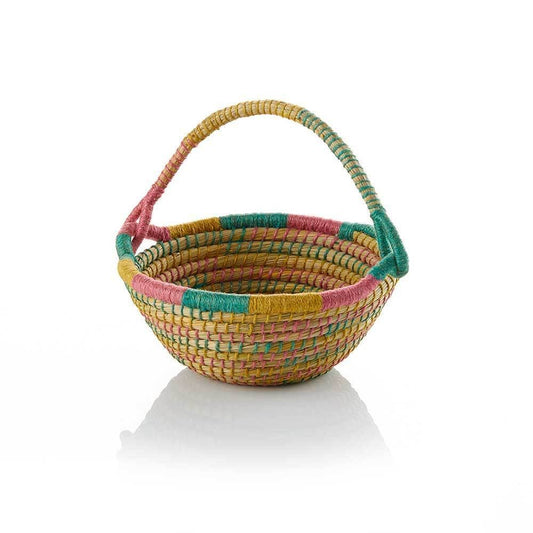 Mini Pastel Kaisa Grass Woven Easter Basket