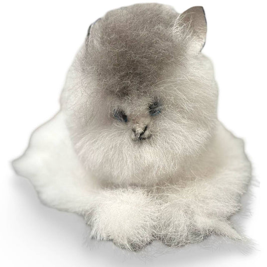 Cat Kitty Baby Alpaca Fur Pet Ultra Soft Mixed Colors 8"