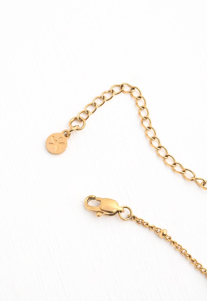 Emperor Stone Blossom Necklace- 14K Gold Plated Natural Stone Pendant Necklace