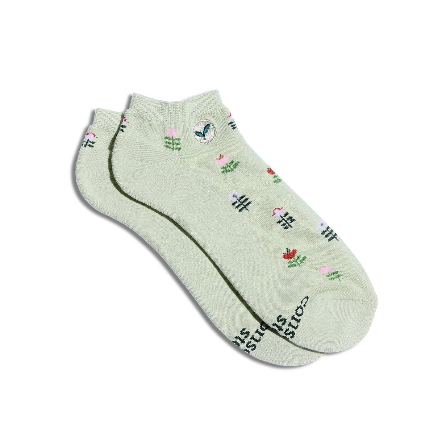 Ankle Socks that Plant Trees (Green Tulips): Small