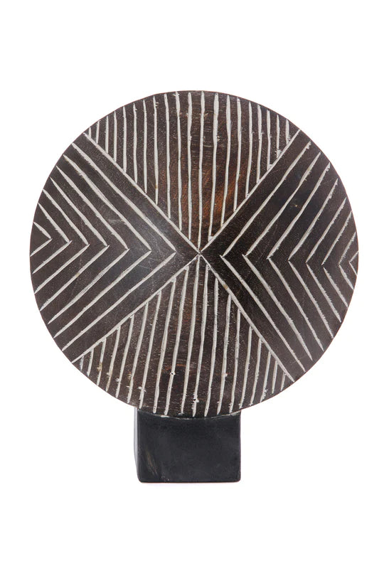 West African Wood Shield Sculpture