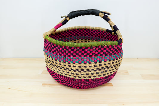 Rubber Handle Large Market Basket with Recycled Rubber Handle