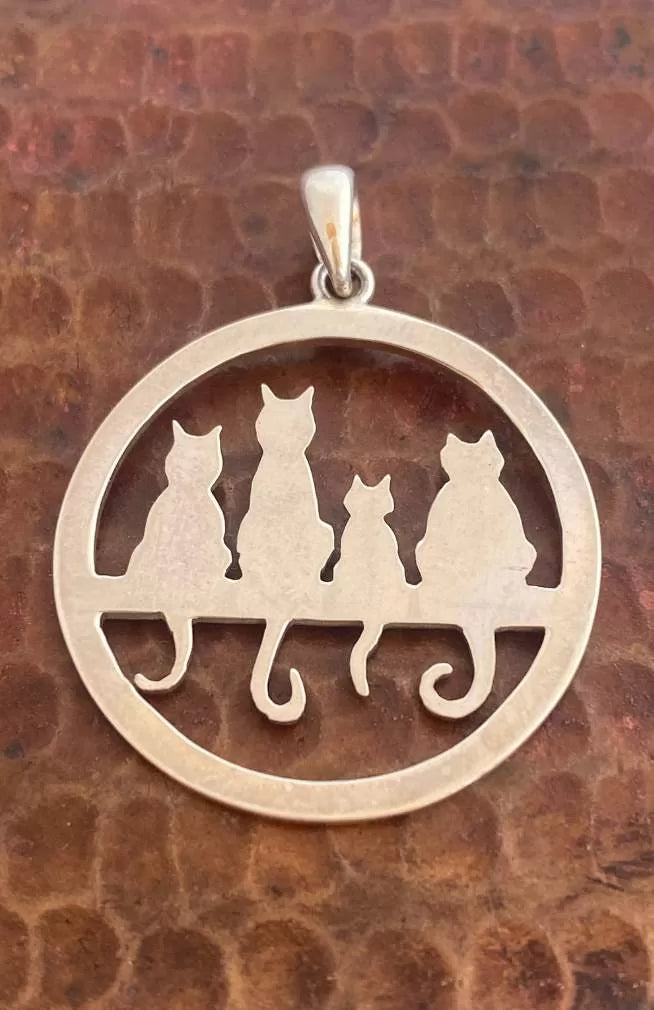 Cat Sterling Silver Necklace