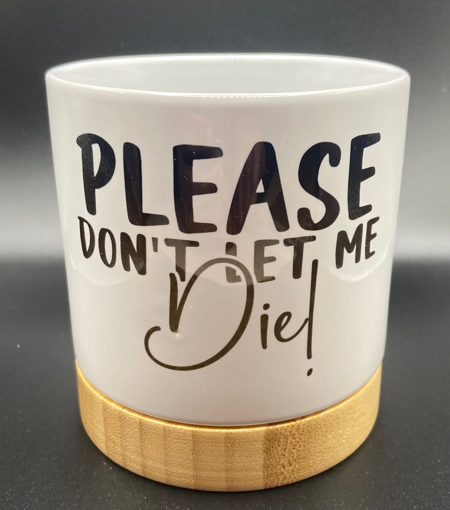 Sasspot Ceramic Planter "please don't let me die"
