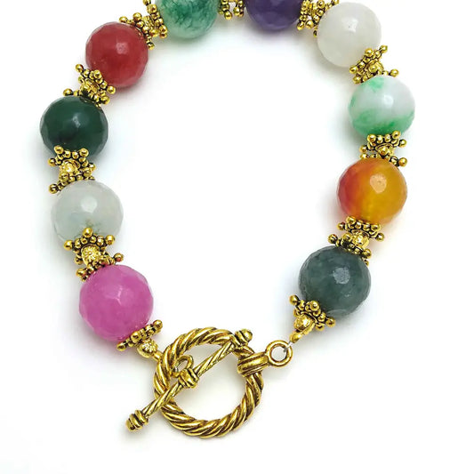 Potpourri Royal Cross Clasp Semiprecious Gemstone Bracelets