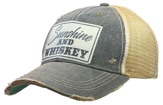 Sunshine and Whiskey Distressed Cap Unisex