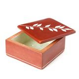 African Bamboo Square Soapstone Boxes