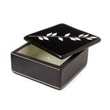 African Bamboo Square Soapstone Boxes