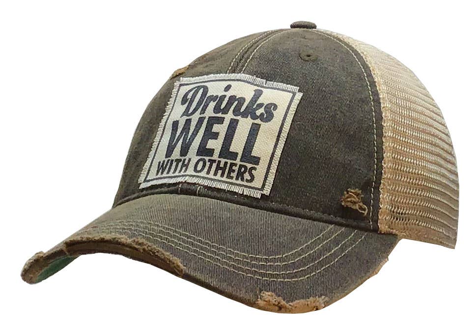 Drinks Well With Others Distressed Cap Unisex