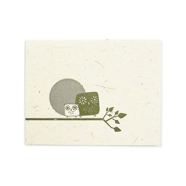 Greeting Card - Pooh Paper Birds Embossed