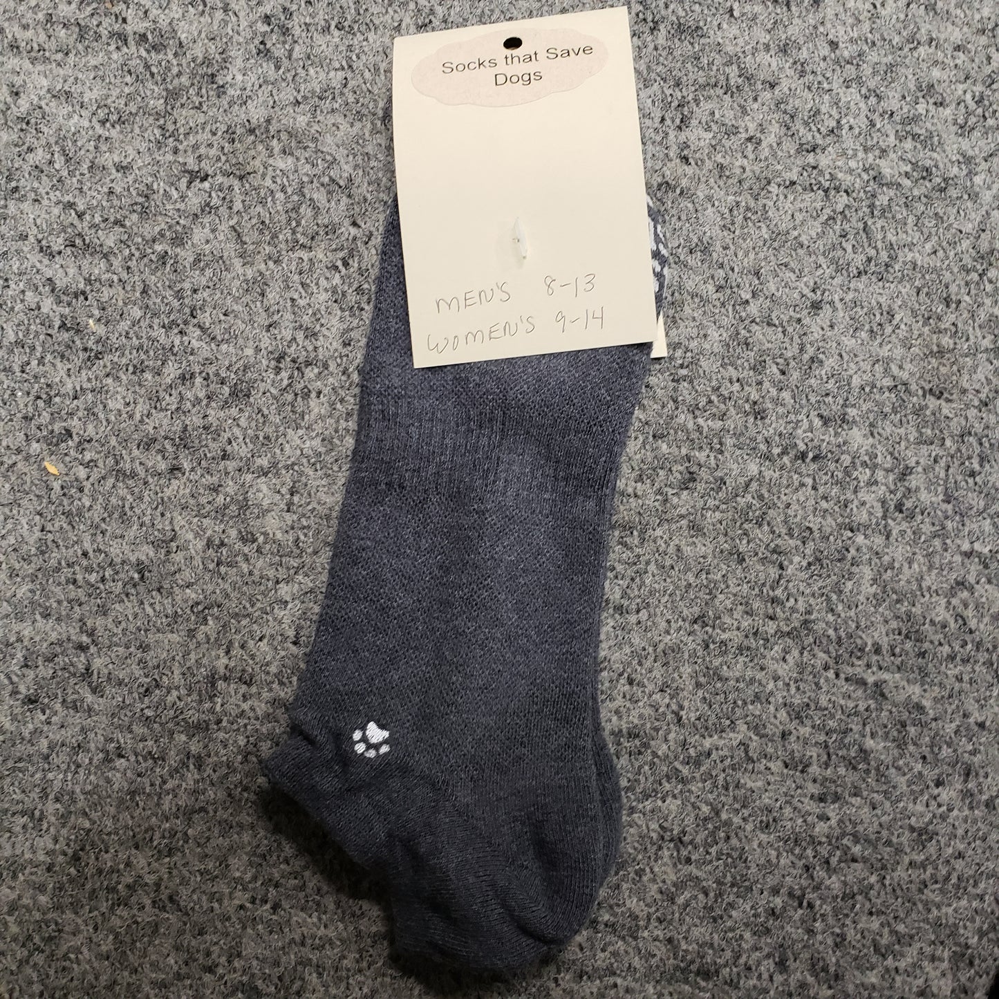 SS Adult Ankle Socks that Save Dogs