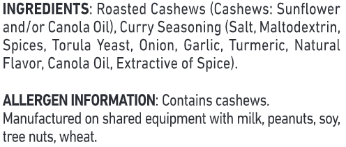 Snack Thai Curry Cashews -