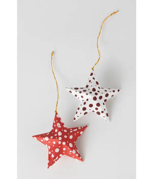 Polka Dot Star Ornament