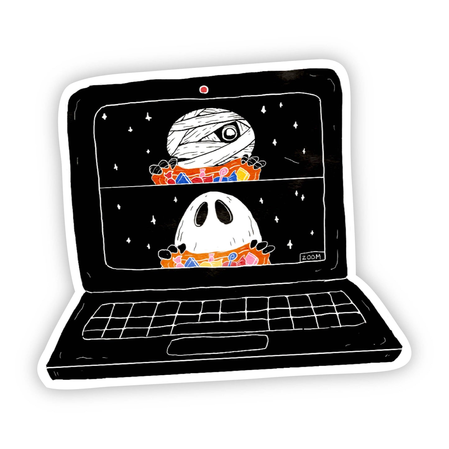 Trick or Treating Online Halloween Sticker - Pandemic Editio
