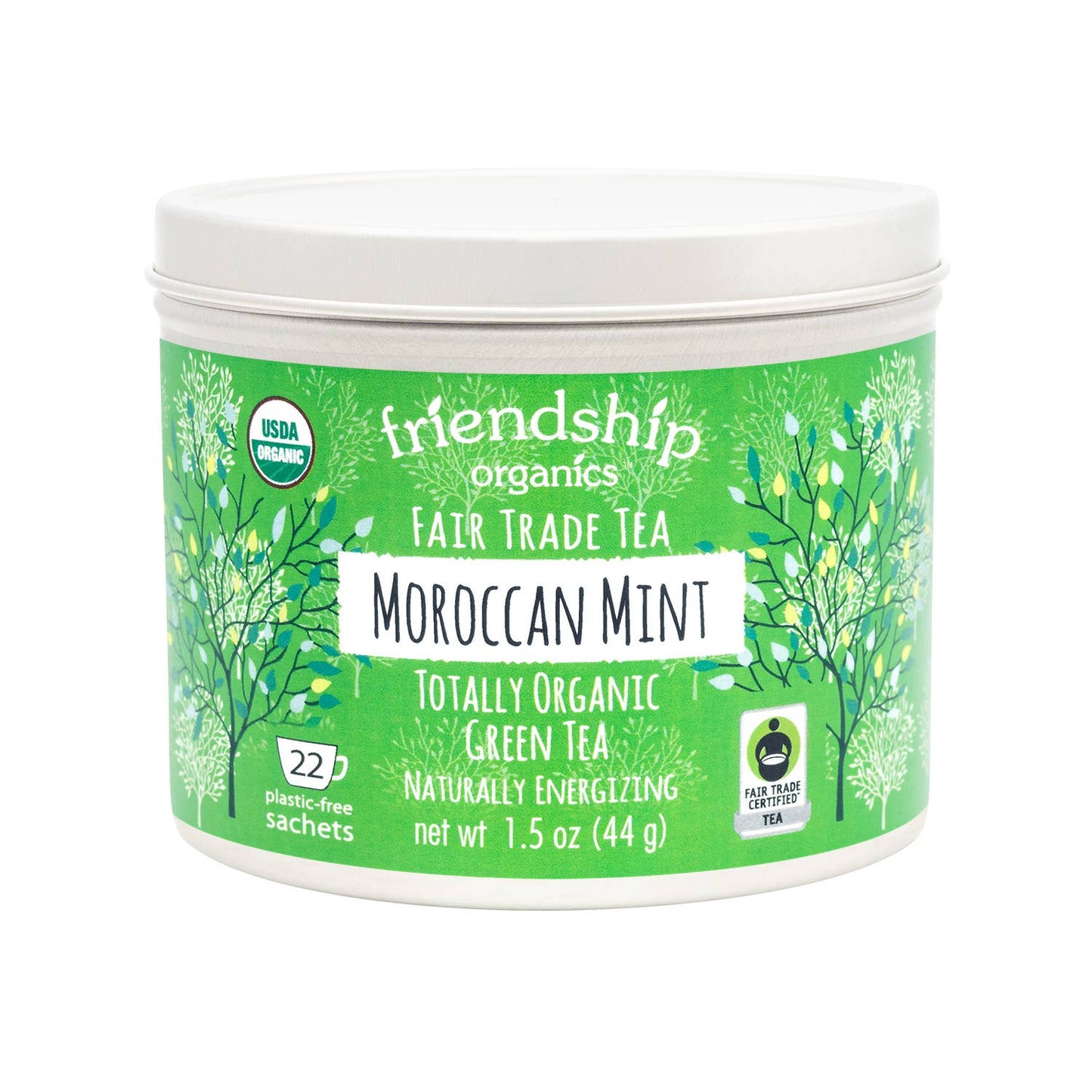 Moroccan Mint Green Tea, Organic and Fair Trade Certified Tin