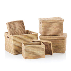 Rectangle Jute-Wrapped Baskets