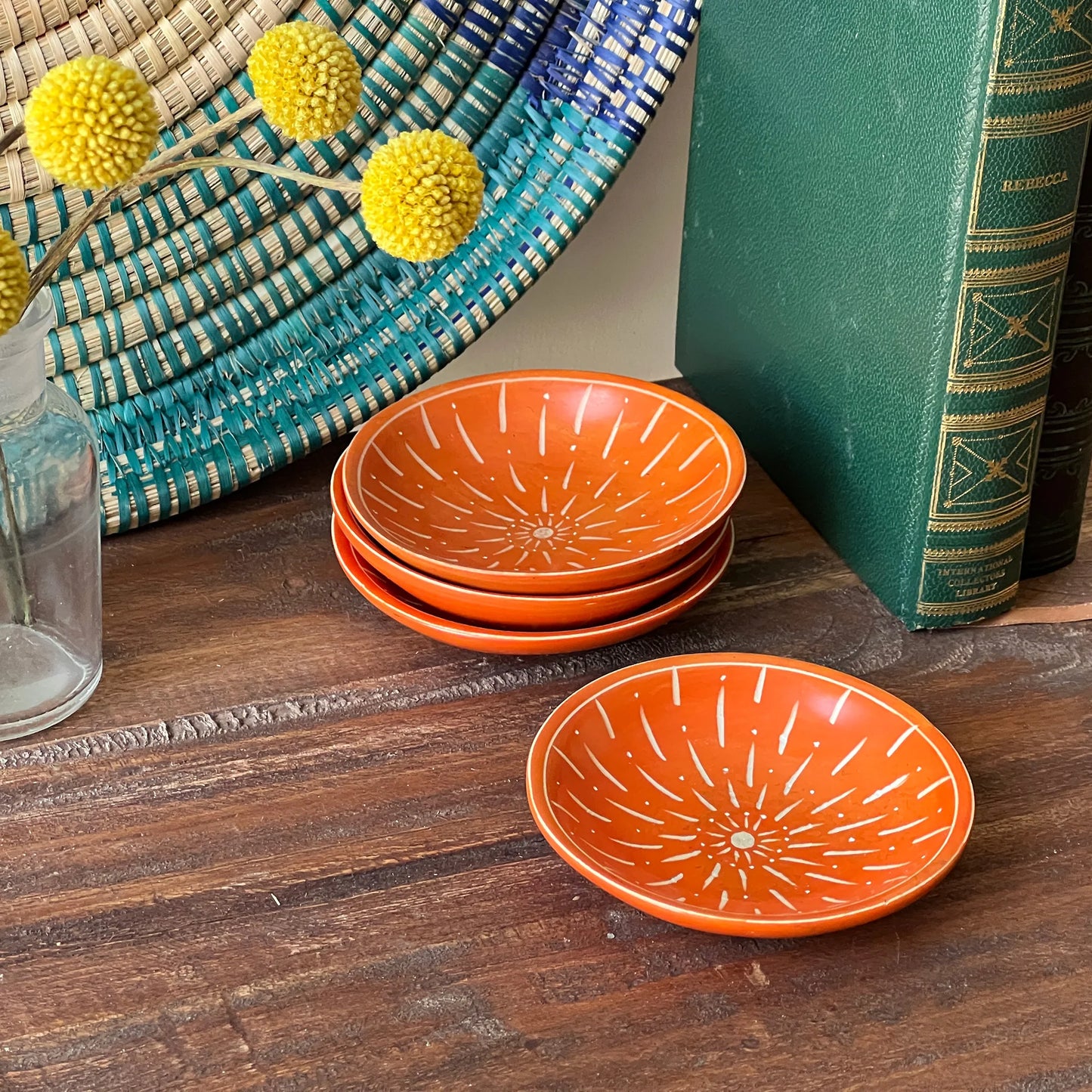 Painted Soapstone Carved Dishes