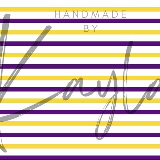 Purple and Gold Stripes Headband