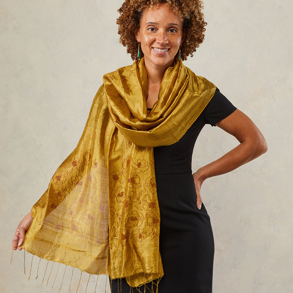 Wildflower Silk Scarf