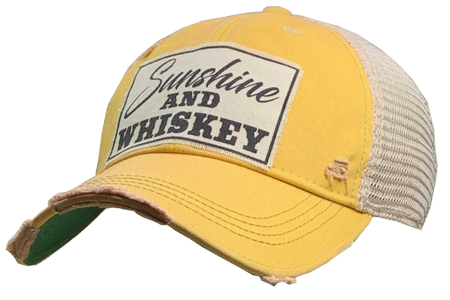Sunshine and Whiskey Distressed Cap Unisex