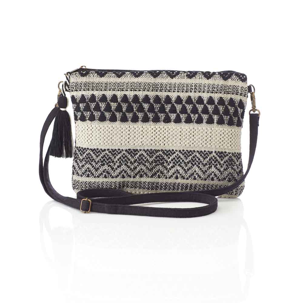 Jacquard Crossbody Clutch