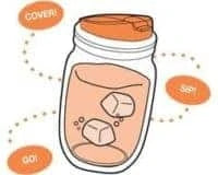 Jarware Leak Resistant Drink Lid - Wide Mouth Jar